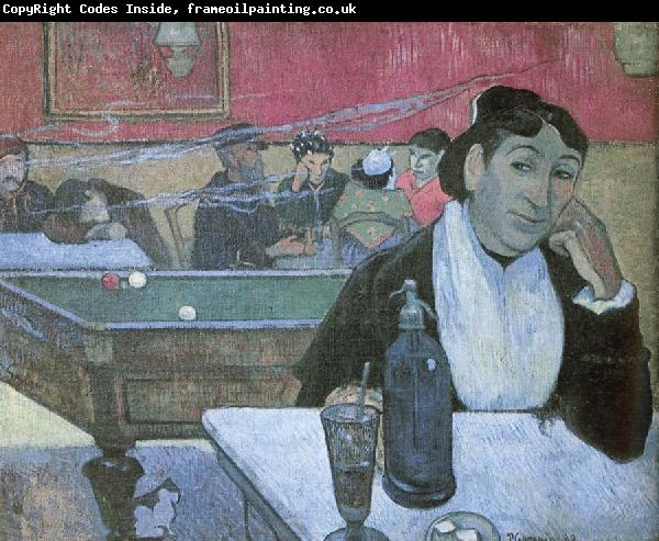 Paul Gauguin Dans  un cafe a Arles depicts the same cafe Van Gogh painted